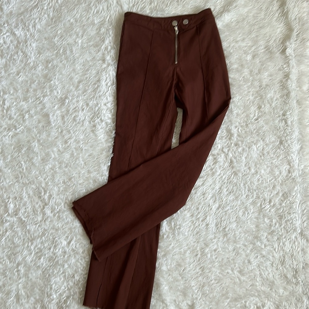 forever 21 dark brown dress pants. size - xs